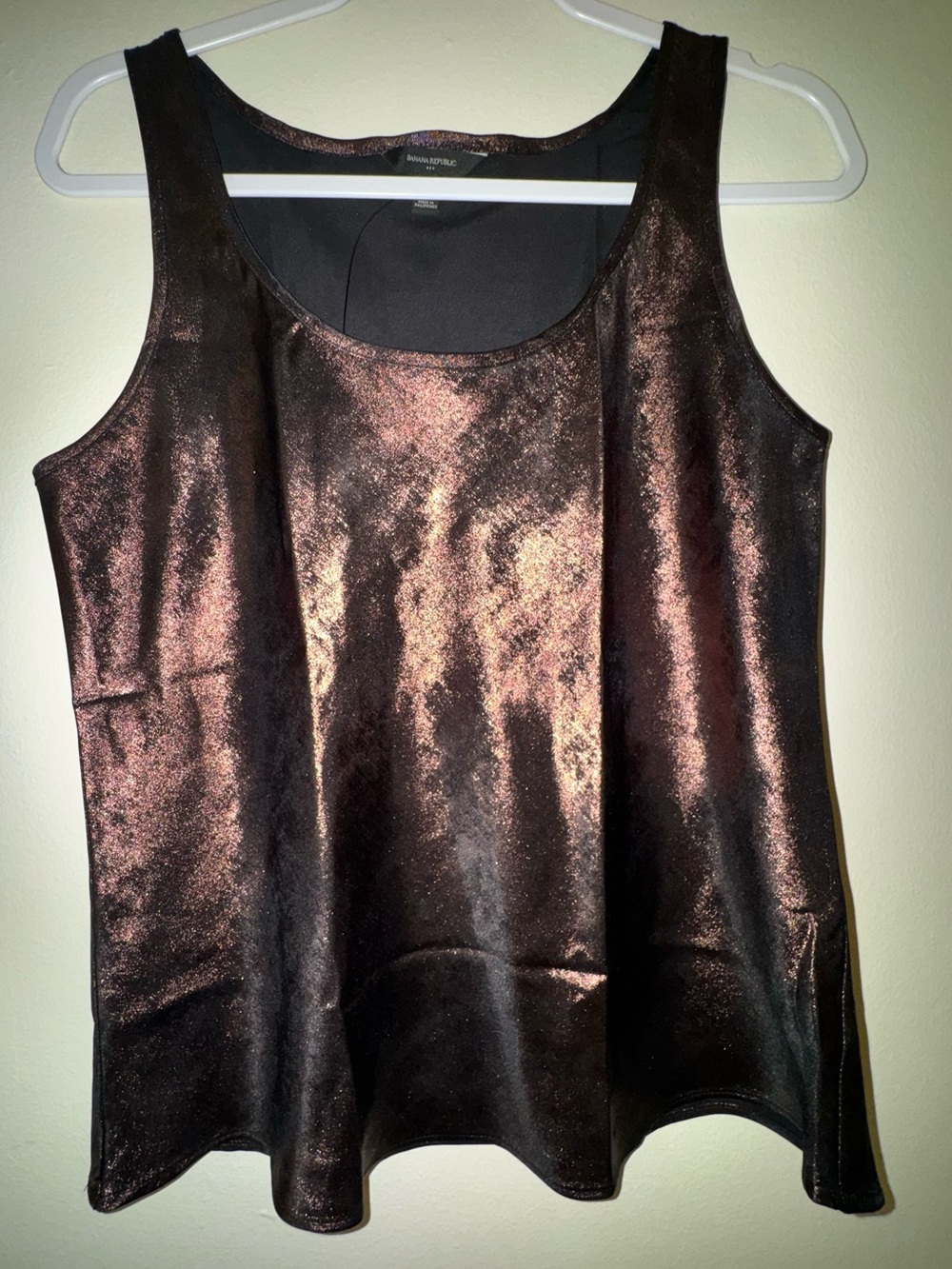 Banana Republic Metallic Bronze Scoop Neck Tank NWT